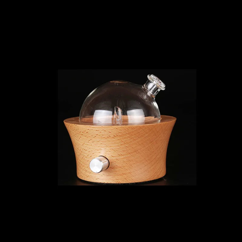 Swee + Euca HOLISTIC Wooden Glass Aromatherapy Pure Essential Oils Diffuser Waterless Aroma Diffuser Air Nebulizer Household Humidifier For Home