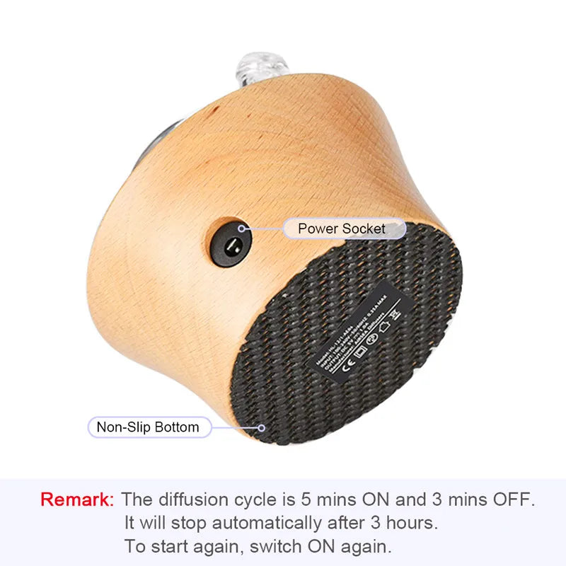 Swee + Euca HOLISTIC Wooden Glass Aromatherapy Pure Essential Oils Diffuser Waterless Aroma Diffuser Air Nebulizer Household Humidifier For Home