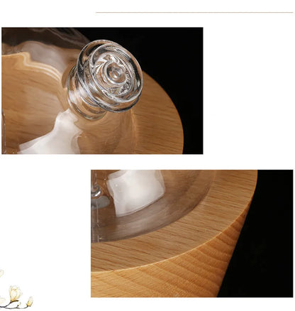 Swee + Euca HOLISTIC Wooden Glass Aromatherapy Pure Essential Oils Diffuser Waterless Aroma Diffuser Air Nebulizer Household Humidifier For Home